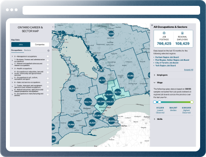 WE Data Tools Ontario Career & Sector Map